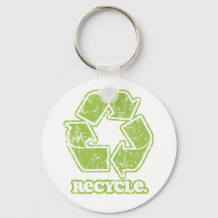 Vintage Recycle Sign Keychain