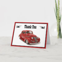 Vintage Red 1939 Coupe Birthday