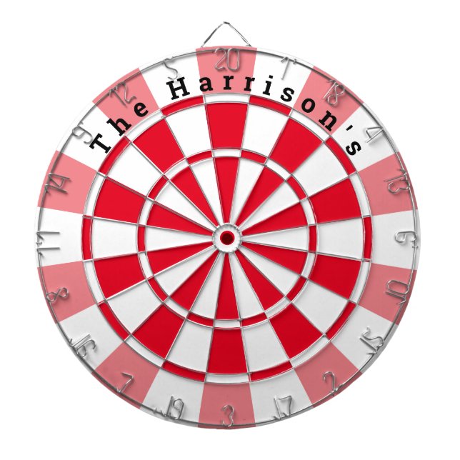 Vintage Red and White Dartboard (Front)