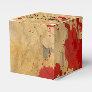 Vintage Red Blood Splatter Halloween Party Favor Box
