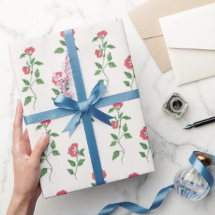 Vintage Red Blossom Wrapping Paper