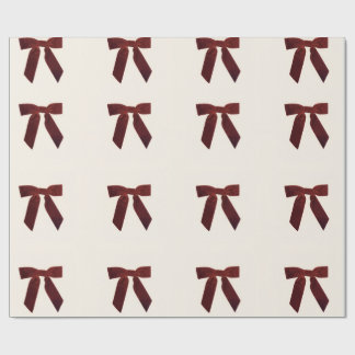 Vintage Red Bow Wrapping Paper