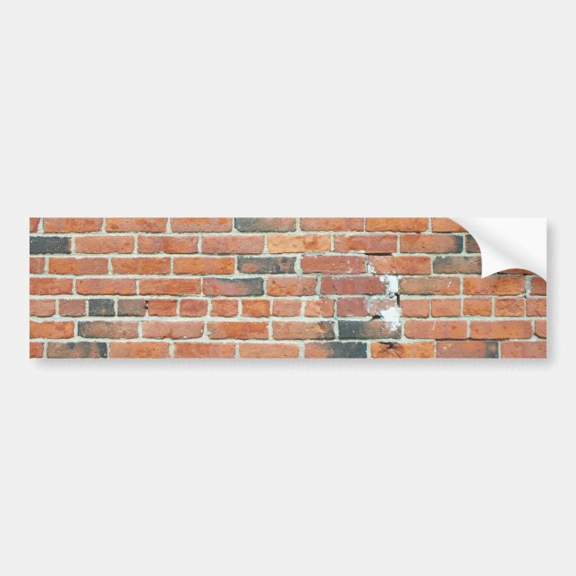 Vintage Red Brick Wall Texture Bumper Sticker (Front)