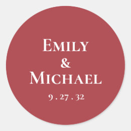 Vintage Red Burgundy White Roses Names Sticker