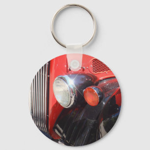 Vintage Red Bus Keychain