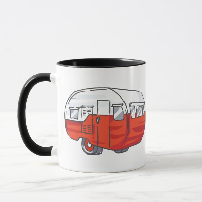 Vintage Red Camper Mug (Left)