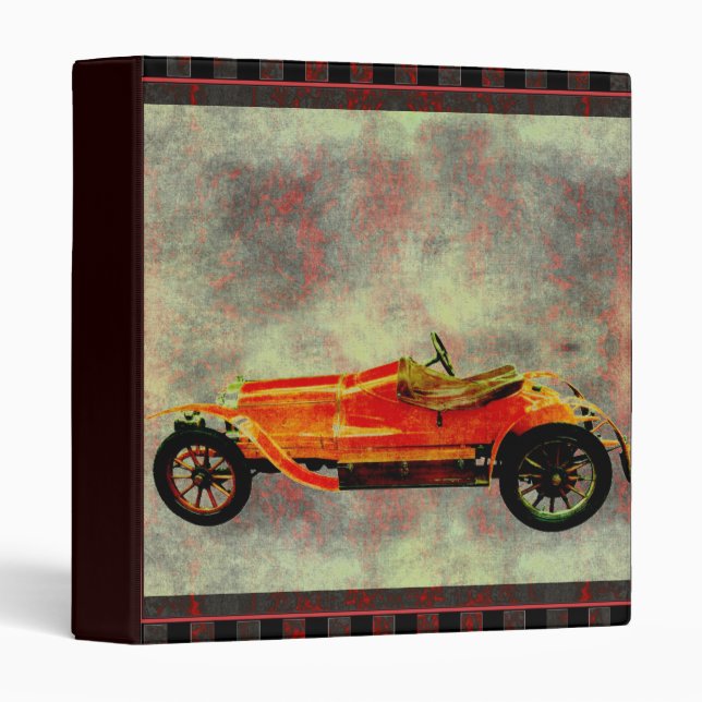 Vintage Red Car Binder (Front/Spine)