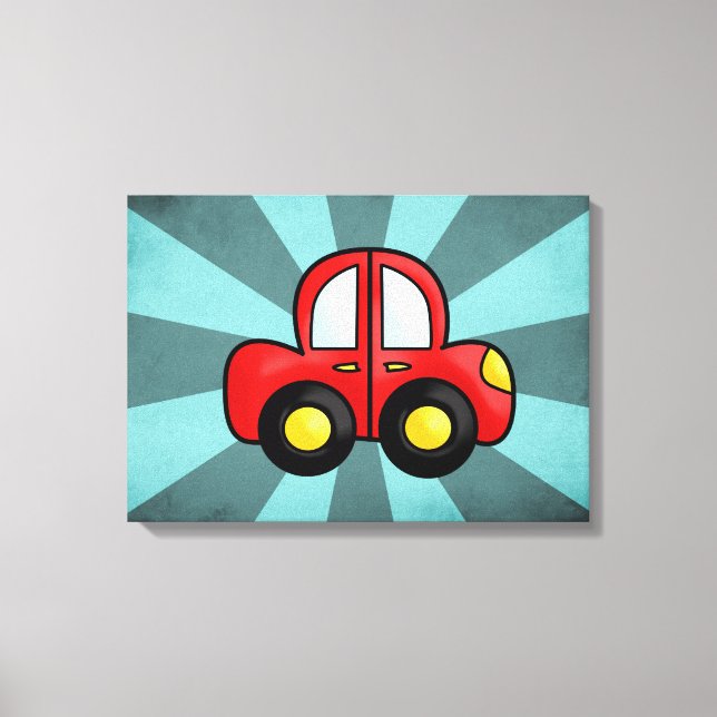 Vintage red car canvas print (Front)