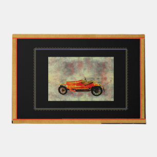 Vintage Red Car Door Mat