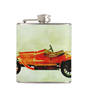 Vintage Red Car Flask