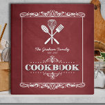 Vintage Red Chalkboard Family Cookbook Binder<br><div class="desc">A fun,  vintage chalkboard look for this personalized family cookbook binder.</div>