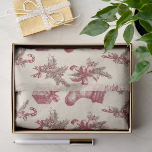 Vintage Red Christmas  Tissue Paper