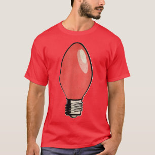 Vintage Red Christmas Tree Light Bulb T-Shirt