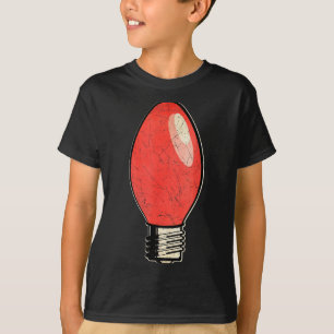 Vintage Red Christmas Tree Light Bulb  T-Shirt