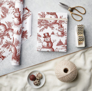 Vintage Red Christmas Wrapping Paper