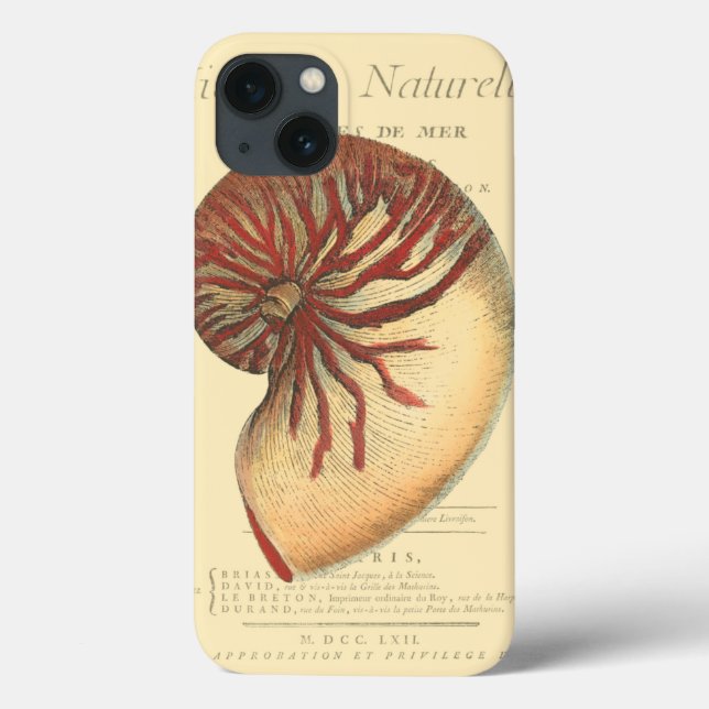 Vintage Red Conch Shell Case-Mate iPhone Case (Back)
