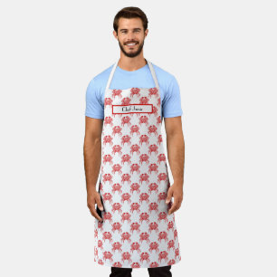 Vintage Red Crab #1 Drawing Apron