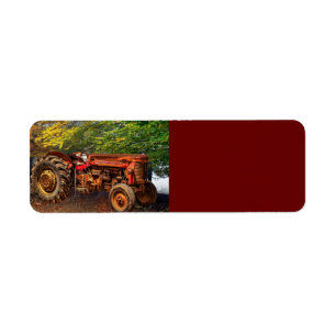 Vintage Red Farm Tractor