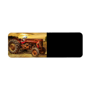 Vintage Red Farm Tractor