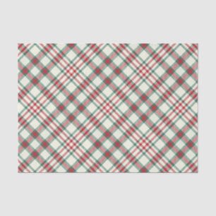 Vintage Red Green Plaid Christmas Tissue Paper