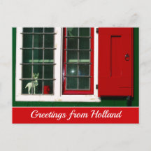 Vintage Red Green White Dutch Window Photo