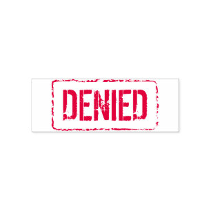 Vintage red ink DENIED Self-inking rubber Stamp