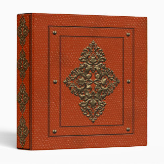Vintage Red Leather Binder