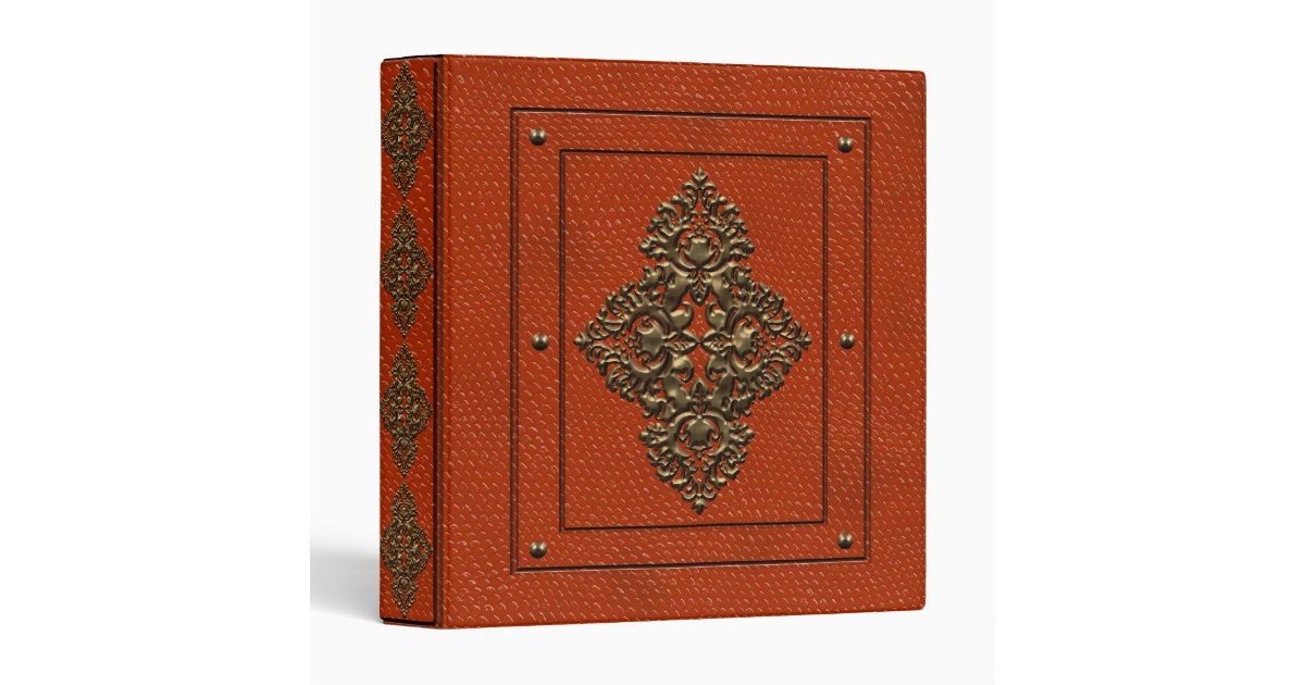 Vintage Red Leather Binder Zazzle