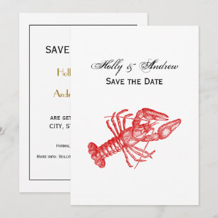 Vintage Red Lobster #1 Drawing Invitation