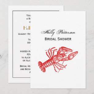 Vintage Red Lobster #1 Drawing Invitation