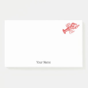 Vintage Red Lobster #1 Drawing Post-it Notes