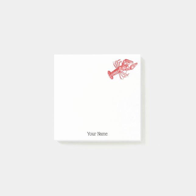 Vintage Red Lobster #1 Drawing Post-it Notes (Front)