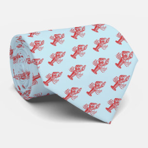 Vintage Red Lobster #1 Drawing Tie