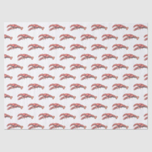 Vintage Red Lobster #2 Drawing Tissue Paper