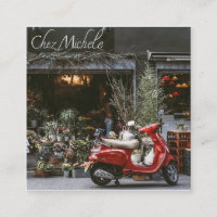 Vintage Red Motor Scooter