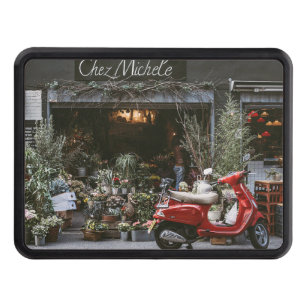 Vintage Red Motor Scooter Trailer Hitch Cover
