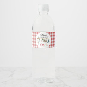 Vintage Red O-Fish-Ally One 1st Birthday  Water Bottle Label