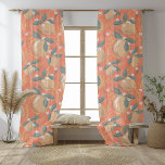 Vintage Red Orange & Leaves Pattern Winter Sheer Curtains<br><div class="desc">Bring timeless charm and warmth to your home with this "Vintage Red Orange & Leaves Pattern" curtain. Featuring a rich and classic design of ripe red oranges and vibrant green leaves, this curtain adds a touch of vintage elegance to any room. Perfect for kitchens, dining rooms, or living spaces, the...</div>