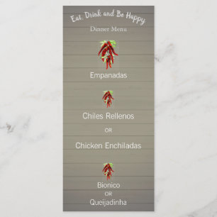 Vintage  Red Pepper - menu card