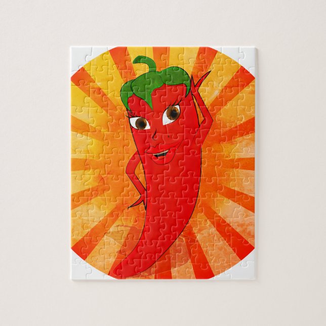 Vintage Red Pepper Superstar Jigsaw Puzzle (Vertical)