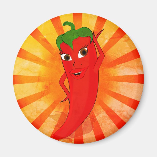 Vintage Red Pepper Superstar Magnet (Front)