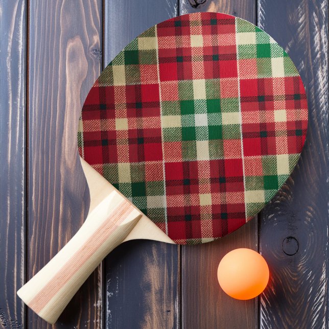 Vintage Red Plaid Ping Pong Paddle (Creator Uploaded)