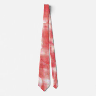 Vintage Red Pop Art Halftone Dot Pattern Tie