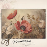 Vintage Red Poppy Botanical Ephemera Decoupage  Tissue Paper<br><div class="desc">Enhance your craft projects with the timeless beauty of our "Vintage Red Poppy Botanical Decoupage Ephemera." This exquisite tissue paper features a stunning watercolor illustration of vibrant red poppies and delicate Floral, set against a soft, vintage-inspired background. The rich reds and subtle greens bring the beauty of a blooming garden...</div>