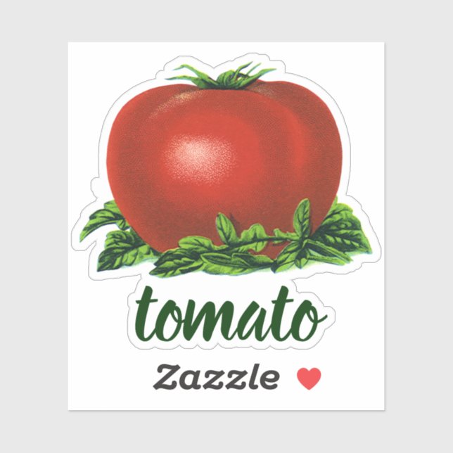 Vintage Red Ripe Tomato, Vegetables and Fruits (Sheet)