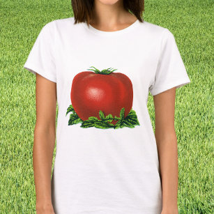 Vintage Red Ripe Tomato, Vegetables and Fruits T-Shirt