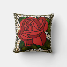 Vintage Red Rose Art Deco