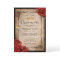 Vintage Red Rose Black Gold Elegant Quinceanera