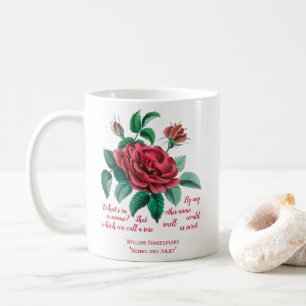Vintage Red Rose  Shakespeare "Romeo and Juliet"  Coffee Mug