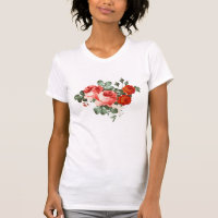 Vintage Red Roses Hand Drawn Style